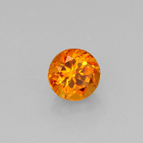 Clinohumite naturale arancione da 0,64 ct, taglio rotondo, VS