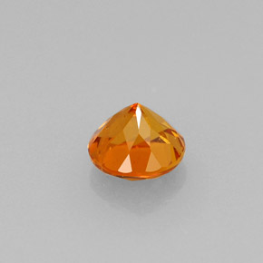 Clinohumite naturale arancione da 0,64 ct, taglio rotondo, VS