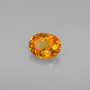 Clinohumite naturale arancione da 0,54 ct, taglio ovale, VVS-VS