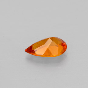 Clinohumite naturale arancione da 0,66 ct, taglio a pera, VS-SI