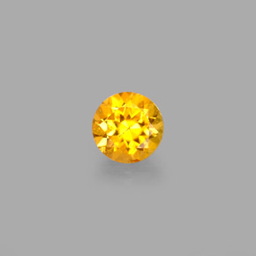 Clinohumite naturale giallo da 0,40 ct, taglio rotondo, VS-SI