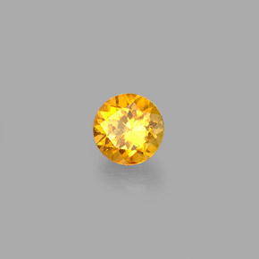 Clinohumite naturale giallo da 0,40 ct, taglio rotondo, VS-SI