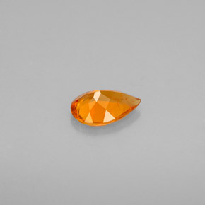 Clinohumite naturale arancione da 0,41 ct, taglio a pera, VS