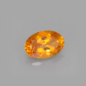 Clinohumite naturale arancione da 0,61 ct, taglio ovale, VS-SI