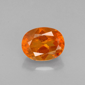 Clinohumite naturale arancione da 0,72 ct, taglio ovale, VS-SI
