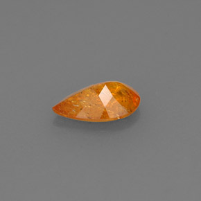 Clinohumite naturale arancione da 0,66 ct, taglio a pera, SI