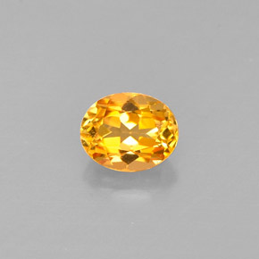 Clinohumite naturale giallo da 0,56 ct, taglio ovale, VVS-VS