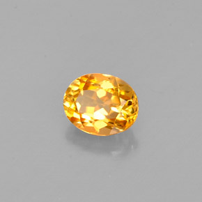 Clinohumite naturale giallo da 0,56 ct, taglio ovale, VVS-VS
