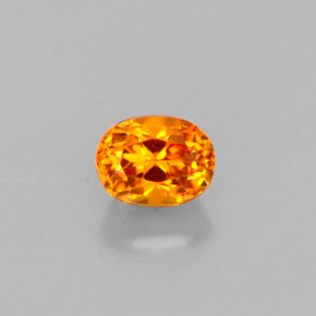 Clinohumite naturale arancione giallastro da 0,36 ct, taglio ovale, VS-SI