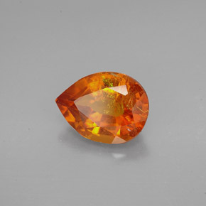 Clinoumite Giallo-arancione naturale da 2.04 ct, Forma a pera, SI