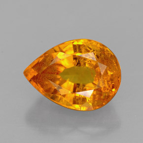 Clinoumite Giallo-arancione naturale da 2.45 ct, Forma a pera, SI