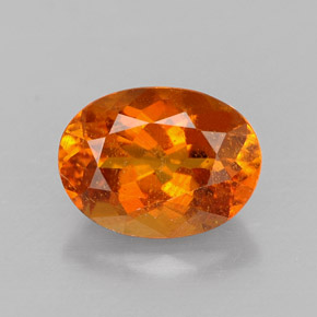 Clinoumite Giallo-arancione naturale da 1.43 ct, Taglio ovale, SI
