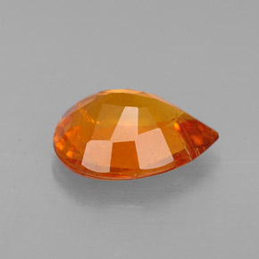 Clinohumite naturale arancione da 1,93 ct, taglio a pera, SI