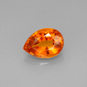 Clinohumite arancione giallastro naturale da 1,62 ct, taglio a pera, SI