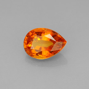 Clinohumite arancione giallastro naturale da 1,62 ct, taglio a pera, SI