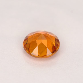 Clinohumite arancione giallastro naturale da 0,68 ct, taglio rotondo, VS-SI