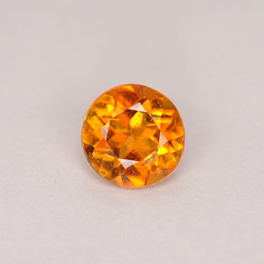 Clinohumite naturale arancione da 0,46 ct, taglio rotondo, SI