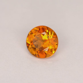Clinohumite naturale arancione da 0,46 ct, taglio rotondo, SI