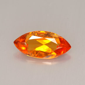 Clinohumite naturale arancione da 1,34 ct, marchesa, VS-SI