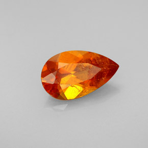 Clinohumite naturale arancione da 1,51 ct, taglio a pera, VS-SI