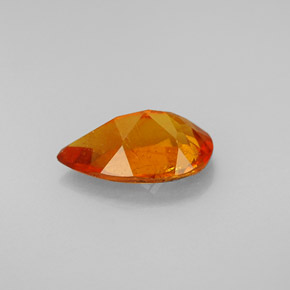 Clinohumite naturale arancione da 1,51 ct, taglio a pera, VS-SI