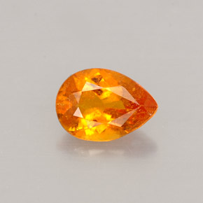 Clinohumite naturale arancione da 0,73 ct, taglio a pera, VS-SI