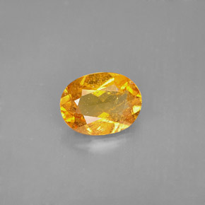 Clinohumite naturale arancione da 1,68 ct, taglio ovale, VS-SI