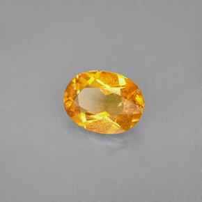 Clinohumite naturale arancione da 1,68 ct, taglio ovale, VS-SI