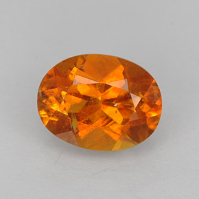 Clinohumite naturale arancione da 1,43 ct, taglio ovale, VS-SI
