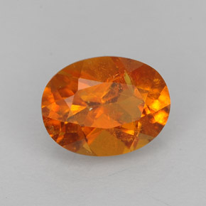Clinohumite naturale arancione da 1,43 ct, taglio ovale, VS-SI