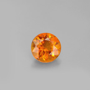 Clinohumite naturale arancione da 0,77 ct, taglio rotondo, VS-SI