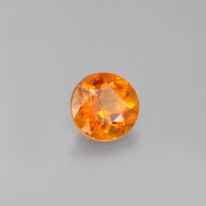 Clinohumite naturale arancione da 0,77 ct, taglio rotondo, VS-SI