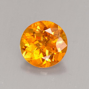 Clinohumite naturale arancione da 0,62 ct, taglio rotondo, VS-SI