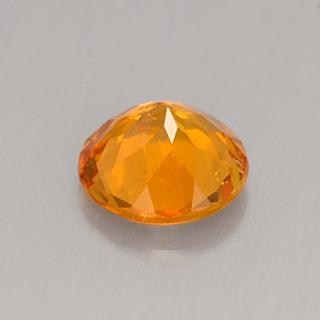 Clinohumite naturale arancione da 0,62 ct, taglio rotondo, VS-SI