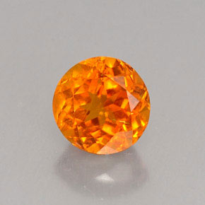 Clinoumite Giallo-arancione naturale da 0.80 ct, Taglio rotondo, VS-SI