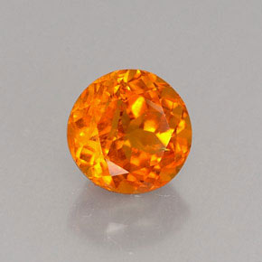 Clinoumite Giallo-arancione naturale da 0.80 ct, Taglio rotondo, VS-SI