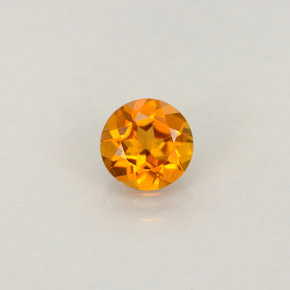 Clinohumite arancione giallastro naturale da 0,52 ct, taglio rotondo, VS