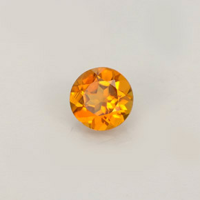 Clinohumite arancione giallastro naturale da 0,52 ct, taglio rotondo, VS