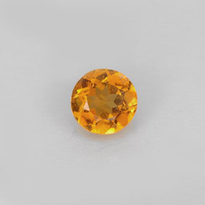Clinohumite naturale arancione da 0,59 ct, taglio rotondo, VS-SI
