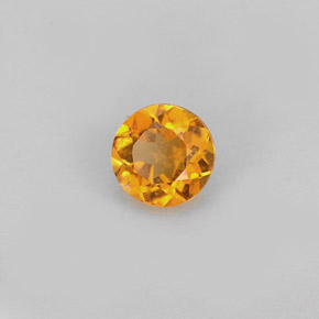 Clinohumite naturale arancione da 0,59 ct, taglio rotondo, VS-SI