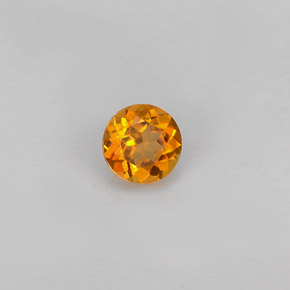 Clinoumite Giallo-arancione naturale da 0.39 ct, Taglio rotondo, VS-SI