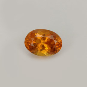 Clinohumite naturale arancione da 0,93 ct, taglio ovale, VS-SI