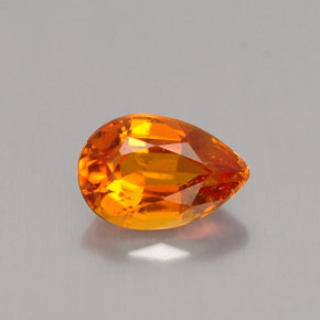Clinohumite naturale arancione da 1,03 ct, taglio a pera, VS-SI