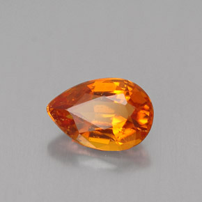 Clinohumite naturale arancione da 1,03 ct, taglio a pera, VS-SI