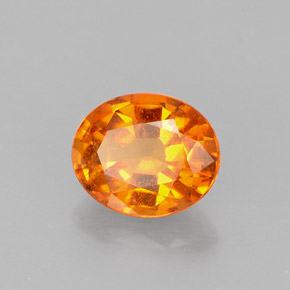 Clinohumite naturale arancione da 1,17 ct, taglio ovale, VS-SI