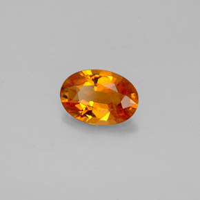 Clinohumite naturale arancione da 0,93 ct, taglio ovale, VS-SI
