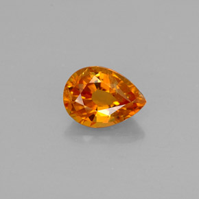 Clinohumite arancione giallastro naturale da 1,06 ct, taglio a pera, VS-SI