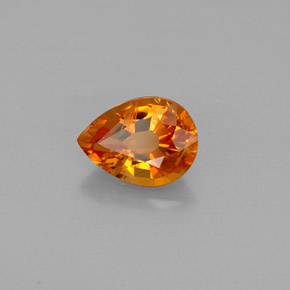 Clinohumite arancione giallastro naturale da 1,06 ct, taglio a pera, VS-SI