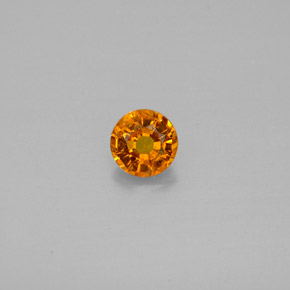 Clinohumite naturale arancione da 0,48 ct, taglio rotondo, SI