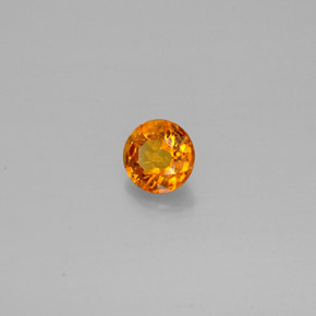 Clinohumite naturale arancione da 0,48 ct, taglio rotondo, SI